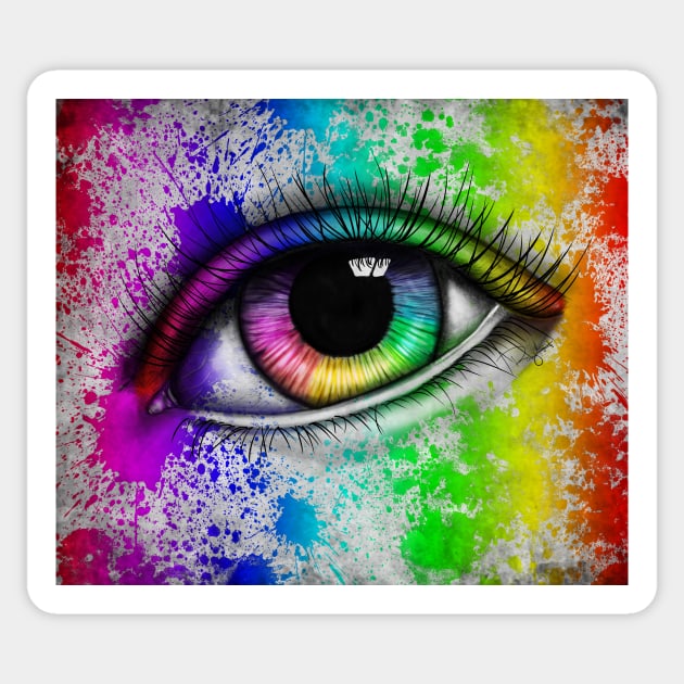 Eye Love Color Sticker by randymir